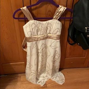 White and gold sparkly dress